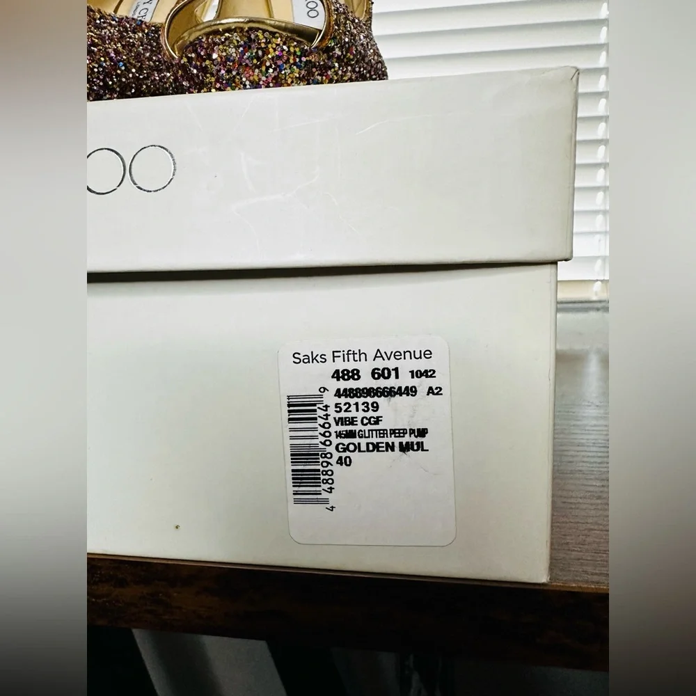 Jimmy Choo Glitter Heels. Size 40 - Picture 5 of 6